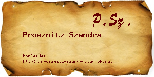 Prosznitz Szandra névjegykártya